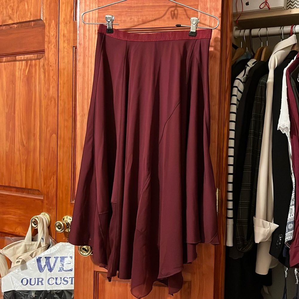 Banana Republic burgundy midi skirt size 0